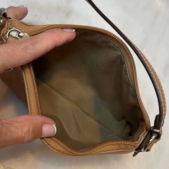 Coach Bag Purse Handbag Mini Leather Pocketbook Smooth Tan Glove Bag - Picture 11 of 14